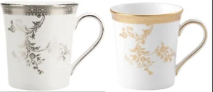 Wedgwood Vera Wang Vera Lace Platinum or Gold Mugs Sold Separately - Picture 1 of 7