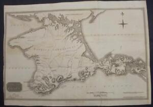 CRIMEAN PENINSULA RUSSIA 1809 EDWARD DANIEL CLARKE ANTIQUE COPPER ENGRAVED MAP