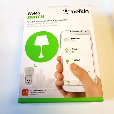 Belkin Wemo Switch Wi-Fi Works Echo Alexa Nest Android IOS Brand New F7C027FC - Image 1 of 3