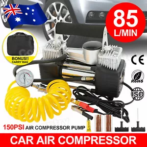 HEAVY DUTY 12V Portable Car Air Compressor Auto Tire Pump Tyre Inflator 150 PSI - Picture 1 of 11