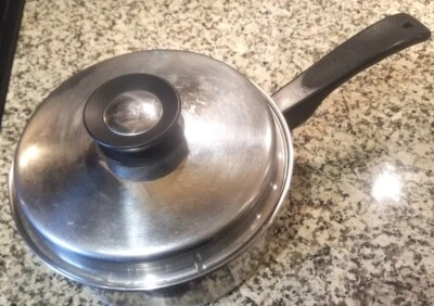 Vintage VOLLRATH 2 1/2 Qt Cookware Pan 304-S Tri Ply - Image 1 of 4