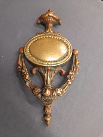 BRASS DOOR KNOCKER ORIGINAL PATINA, HEAVYWEIGHT Cover