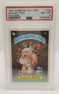 1985 GARBAGE PAIL KIDS, Mauled PAUL, #15b -Award, Matte, OS1 - PSA 8, NM-MT, GPK - Picture 1 of 2
