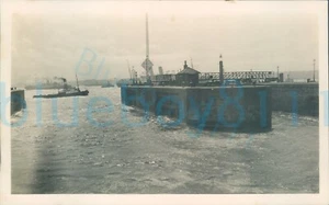 1927 Original Photo Dock Entrance Liverpool Bramley Moore Dock 5.5x3.5" - Foto 1 di 2