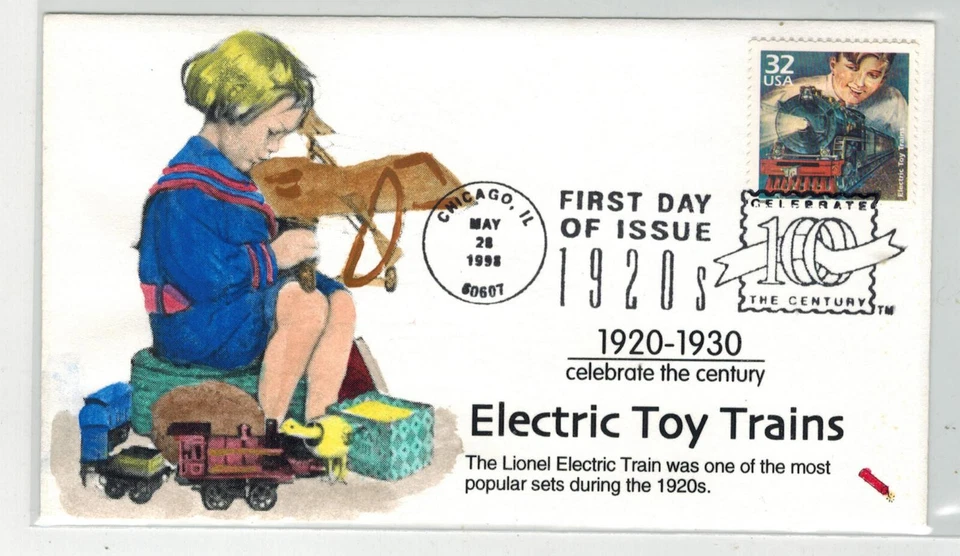 DYNAMITE HANDPAINTED TINTED CELEBRATE 1920s ELECTRIC TOY TRAINS RAILROAD - Image 1 of 1