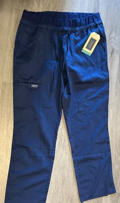 Cherokee Workwear Scrubs Tapered Leg Drawstring Petite Pant WW105P NAV Navy - Image 1 of 2
