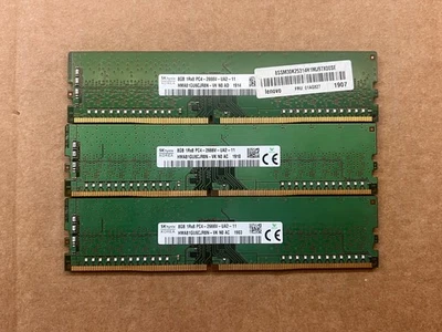 Лот из 3 SK Hynix HMA81GU6CJR8N-VK N0 AC 8 GB DDR4 UDIMM настольного компьютера Ram памяти - Изображение 1 из 4