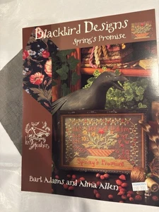 Blackbird Designs Cross Stitch Pattern SPRING’S PROMISE and Fabric - Picture 1 of 6