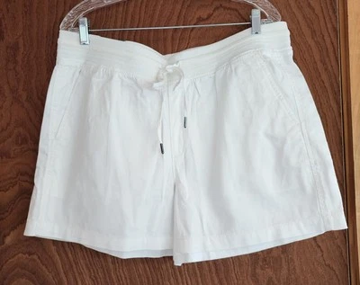 Pantalones Cortos Orvis Mujer Algodón 4" Entrepierna Cintura Elástica Cordón Blanco, XL NUEVO CON ETIQUETAS Nuevo Foto 1 de 4