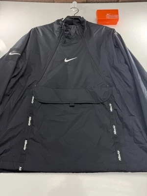 Nike Air Sportswear Woven Jacket XL Black Mens CU4118-380 - Image 1 of 4