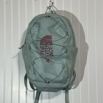 Mochila Bufón The North Face Verde Borgoña Logo Laptop Escuela Senderismo Bolso Foto 1 de 4
