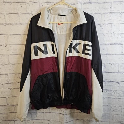 Vintage 90’s 2000’s Nike Zip Up Jacket Windbreaker Crimson Red Rare XL Read - Image 1 of 4