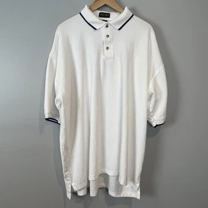 Tiger Hill White Polo Shirt Size 5XL Blue Trim Short Sleeve Unworn - Picture 1 of 7