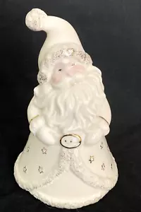 Lenox Santa Figurine Seasons Greetings 7.5" Recordable Message Porcelain w Gold - Picture 1 of 6