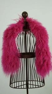 Schal aus echtem Tibetlammfell 90cm lang Farbe Pink - Bild 1 von 2