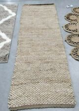 NATURAL 2'-6" X 8' Pulled Threads Rug, Reduced Price 1172706467 NF459A-28