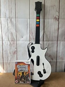 Wireless Guitar Controller Wii Legends Of Rock White Wireless 3rd Party Clone