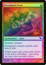 Bloodshed Fever FOIL Shadowmoor NM Red Common MAGIC GATHERING CARD ABUGames