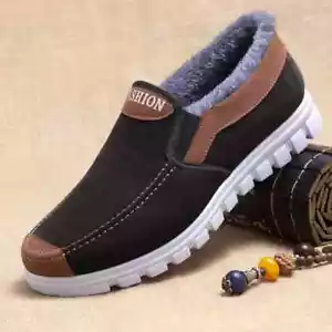 Men's Cotton Shoes Winter Fashion Shoes Men's Snow Boots Plush Thickened Boots - Picture 1 of 27