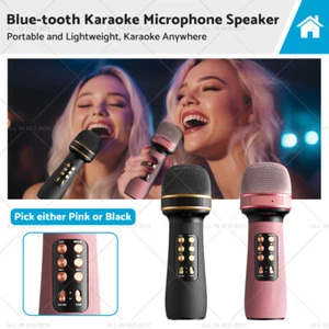 Wireless Blue-tooth Portable Karaoke Microphone Speaker Mic USB Speaker Portable - Picture 1 of 16