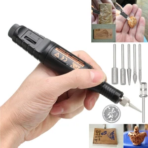 Elektrischer Mikrograveurstift Gravur Werkzeug Kit zum Selbermachen für Metall Glas Holz Schmuck - Bild 1 von 12
