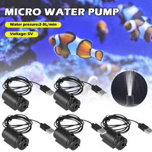 Water Pump Mini Mute Submersible USB 5V 1M Cable Fish Tank Garden Fountain Tool - Picture 1 of 8