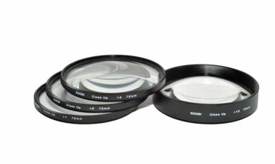 Kood 72mm Macro Close-Up Filter Set +1 +2 +4 +10 & Case - DSLR Cameras (UK) BNIP - Image 1 of 4