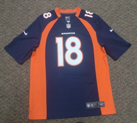 Nike On-Field NFL Denver Broncos #18 Peyton Manning Football Jersey Mens Size M Cover