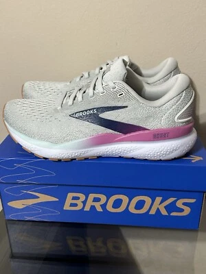NUEVO Zapatos para correr Brooks Ghost 16 para mujer talla 8 medianos gris rosa Foto 1 de 4
