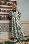 Sister Jane Humble Midi Dress Green Check Bow Size XS BNWT