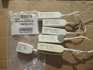 USED - Five DSL in-line filters and one 2 for 1 adapter - Picture 1 of 8
