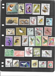 WORLD BIRDS THEMATIC. SELECTION OF 33. FINE USED. SHEET 1. AS PER THE SCAN. - Picture 1 of 3