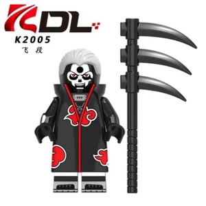 2 inch Custom Naruto Shippuden, Hidan in Akatsuki Outfit Minifigure with Base - Picture 1 of 2