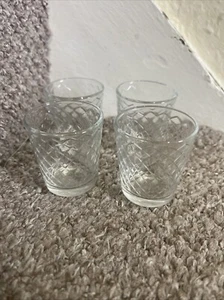 (Set Of 4) Rock Glasses 12.5oz Drinkware Set Chevron Circleware** - Picture 1 of 2
