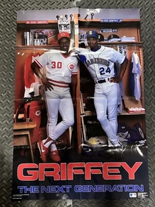 Ken Griffey JR & SR - The Next Generation 1989 Vintage Costacos Bros Poster HOF - Picture 1 of 6