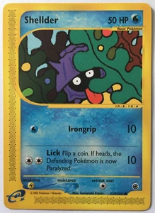 POKEMON SHELLDER 129/165 EXPEDITION JUEGO BASE COMÚN CASI NUEVO - Imagen 1 de 2