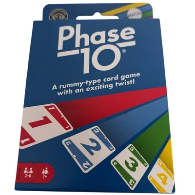 Phase 10 Card Game Night Mattel Rummy-Type 2-6 Players Family Birthday Gift Idea - Image 1 of 4