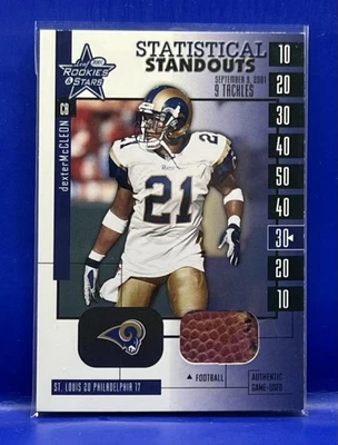 2001 Leaf Rookies Stars Dexter McCleon Game-Used Los Angeles Rams - Image 1 of 2
