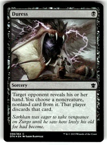 FOIL Dragon's of Tarkir Duress MTG Magic the Gathering NM - Picture 1 of 2