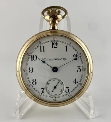 Reloj Bolsillo Hamilton 1904 Grado 924 Vintage - Juego de Palancas - GF - ¡Funciona! 18S 17J Foto 1 de 4