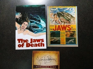 JENNIFER BISHOP 2 Hand Signed BACK OF 4X6 PHOTO S & CARD- MAKO THE JAWS OF DEATH - Picture 1 of 6