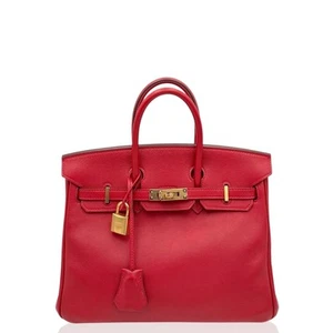 Hermes Birkin 25 Swift S3 Rouge De Corur - Picture 1 of 13