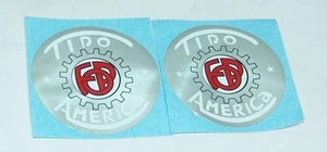 COPPIA ADESIVI LOGHI SERBATOIO PERIPOLI GIULIETTA TIPO AMERICA AD660077 - Picture 1 of 1