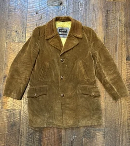 VTG Sears The Country Coat Corduroy Overcoat Jacket Men’s Flannel Lined Exc Cond - Picture 1 of 9