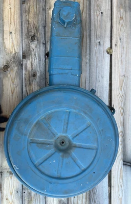 Vintage Blue Ford  4V Single Snorkel Air Cleaner With Lid Foto 1 de 2