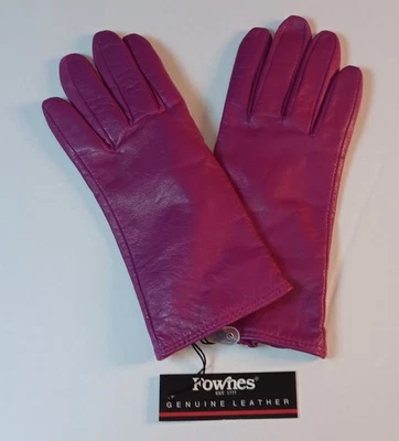 Guantes de cuero para mujer, fucsia, grandes  Foto 1 de 2