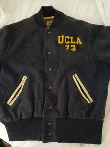 Vintage Whiting UCLA Bruins 1973 Embroidered Letterman Jacket Men's Wool Sz 46 - Imagen 1 de 5