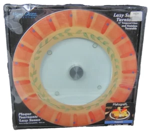Tocadiscos RARO Pfaltzgraff Napoli vidrio templado perezoso Susan 14" con caja - Imagen 1 de 3