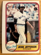 1982 Fleer Jesse Jefferson Baseball Card #419 Blue Jays Miscut