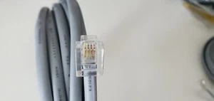 Lots x10 Gray 25FT Telephone Cable RJ-11 RJ11 Cord Wire DSL Modem Fax Phone - Picture 1 of 3